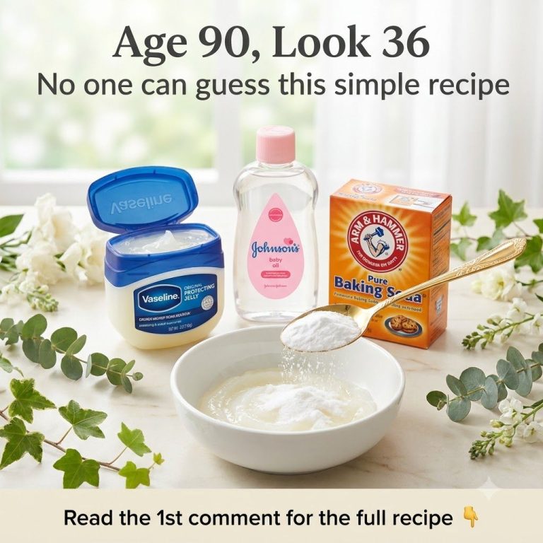 A small glass jar filled with a creamy white anti-aging mix surrounded by tubes or bottles of Vaseline Vitamin E oil and