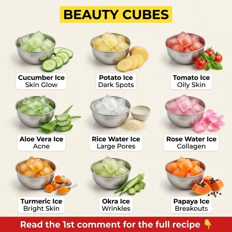 A collection of colorful homemade ice cubes beauty cubes in an ice tray and next to it on a clean light surface Some cub