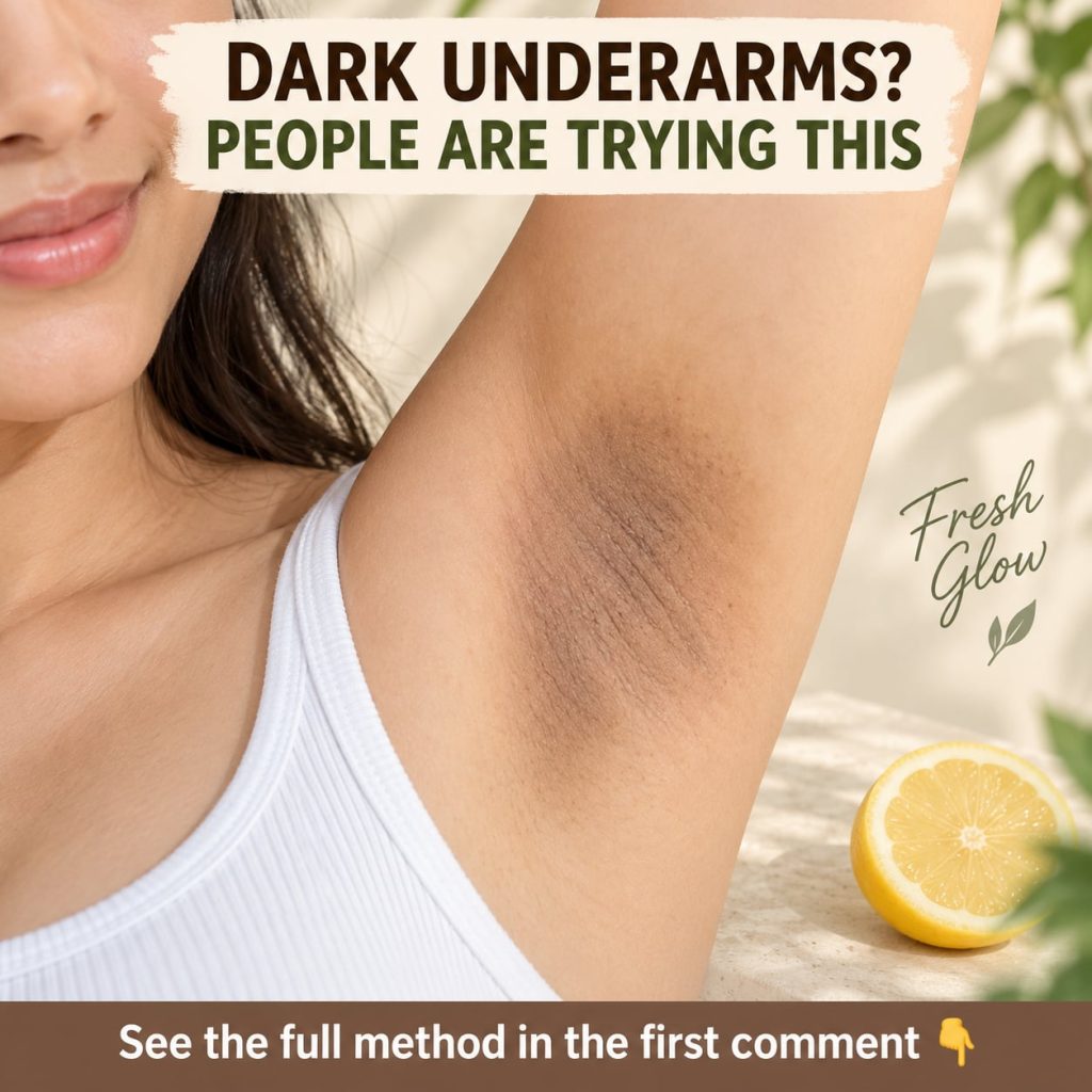 A close-up of an underarm area subtly implying smooth brighter-looking skin with a few natural ingredients like a sliced