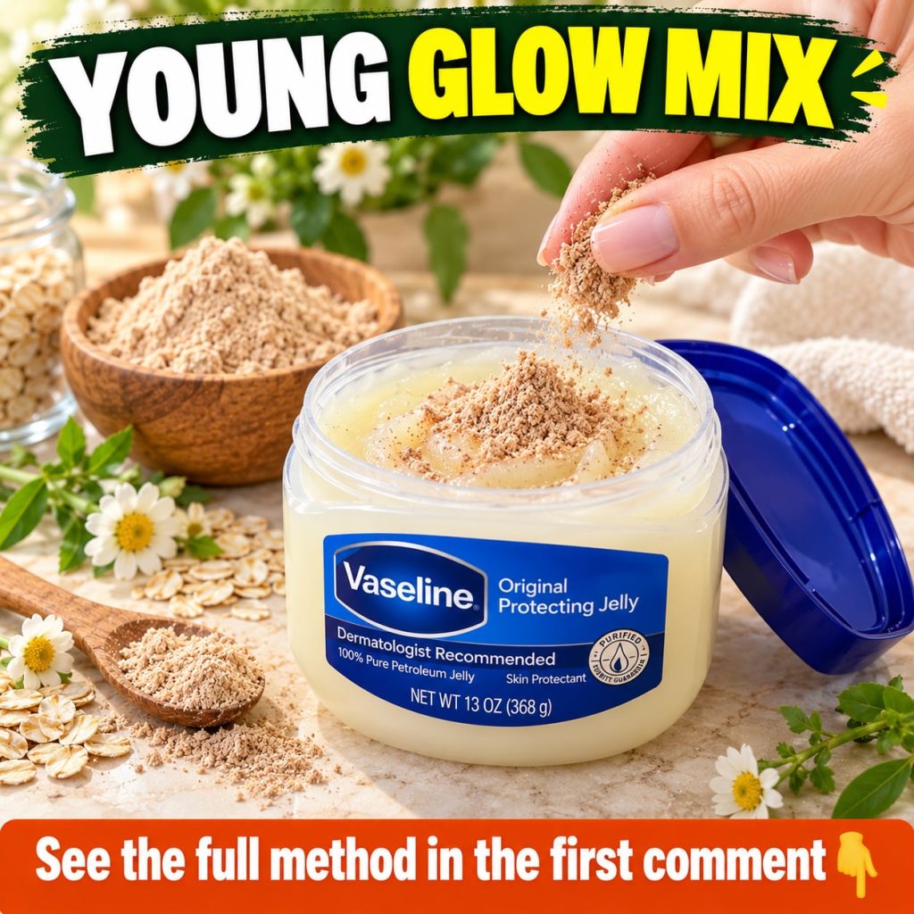 A small jar of Vaseline petroleum jelly next to a small bottle or capsules of Vitamin E oil with a small dish containing