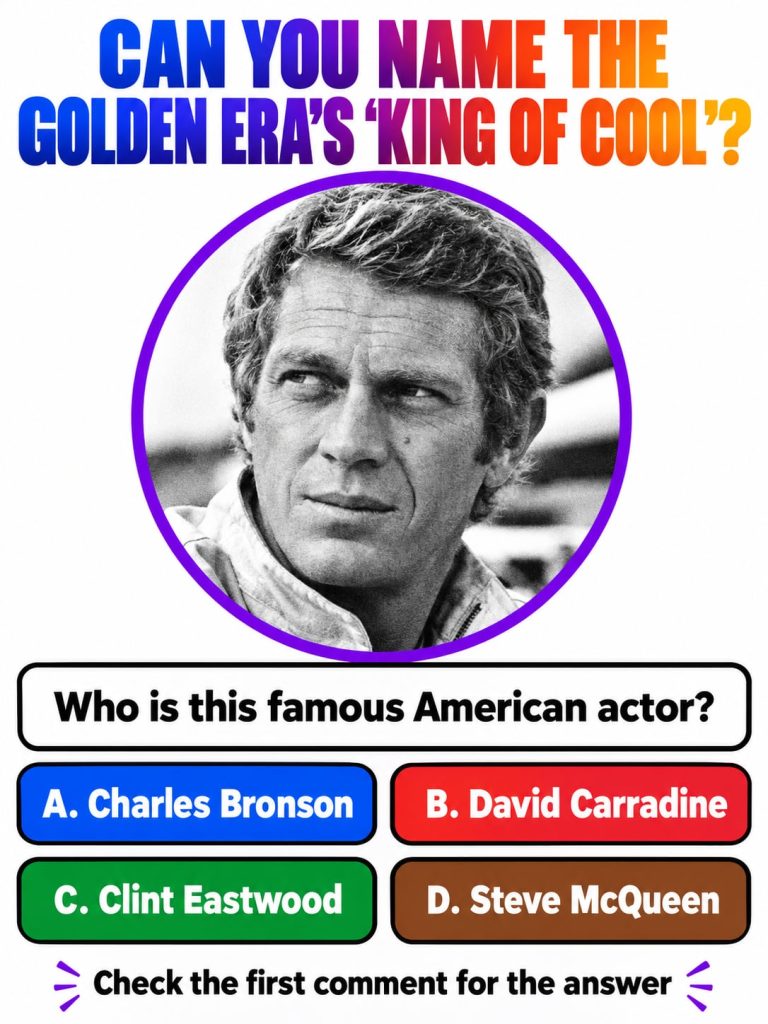 A black and white photograph of Steve McQueen looking cool and rebellious perhaps in a racing suit or casual attire from