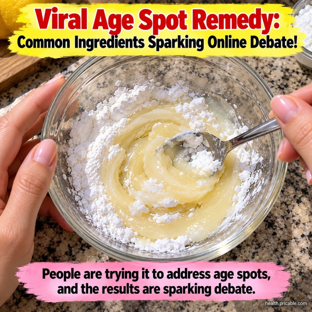 Ingredients for an age spot mask a lemon a jar of honey and a bowl of plain yogurt on a rustic wooden surface