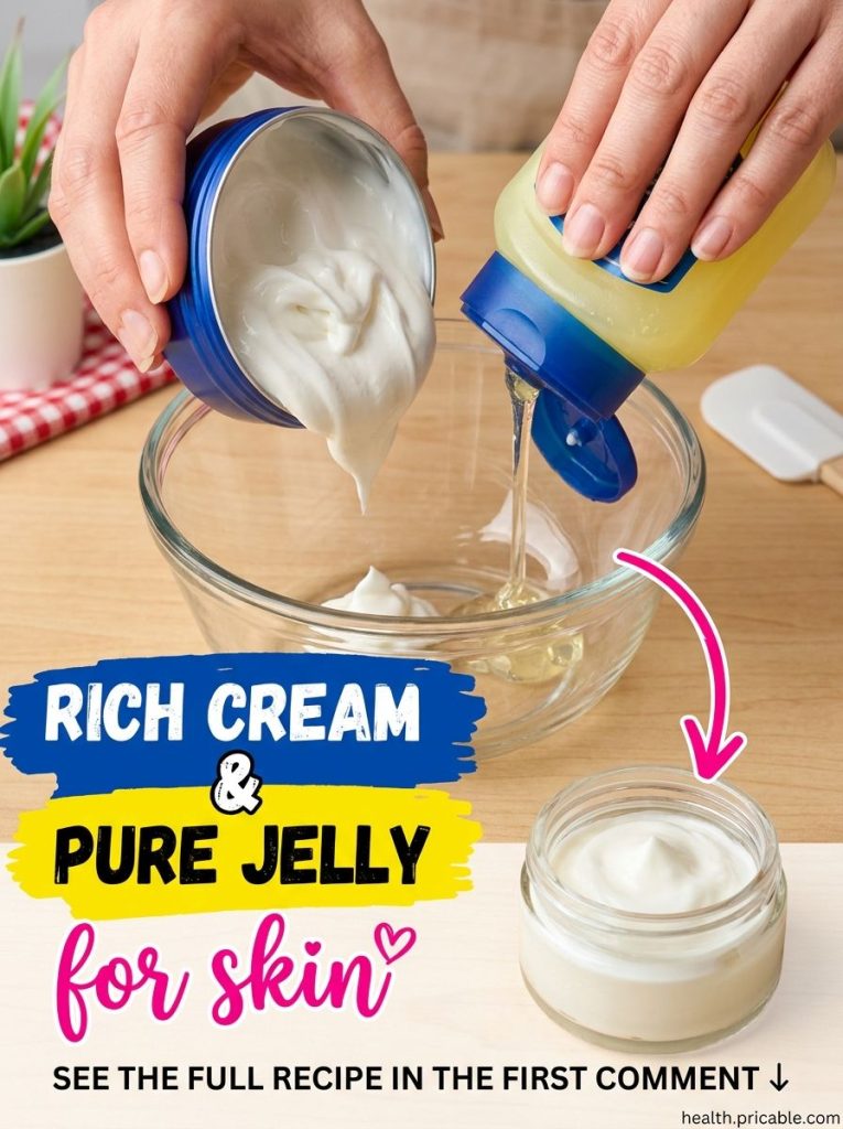 Two containers one of classic NIVEA blue tin cream and one of Vaseline petroleum jelly side by side on a clean light sur