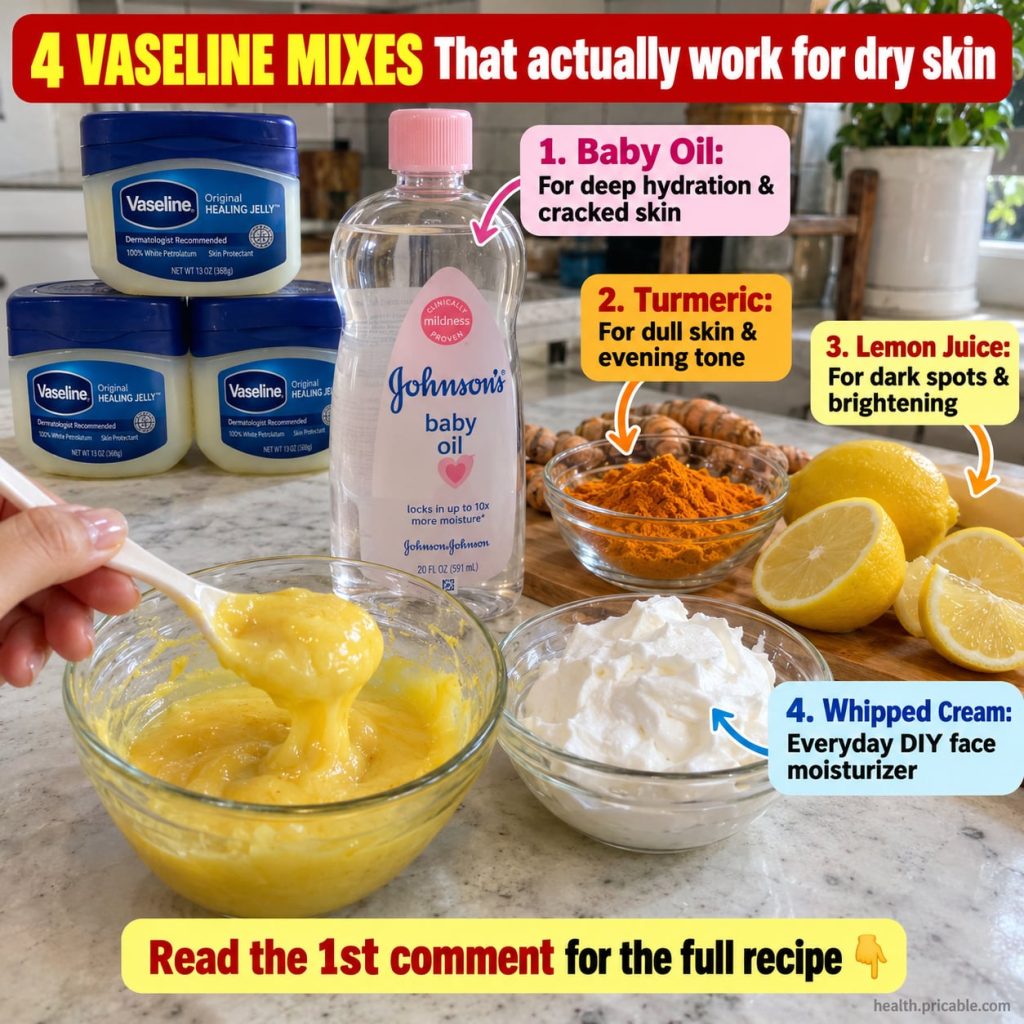 A collection of small jars of Vaseline mixed with different natural ingredients like almond oil honey vitamin E oil and 