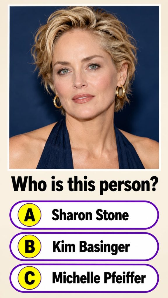 A regal and sophisticated portrait of Sharon Stone from the 1990s exuding timeless elegance and star power