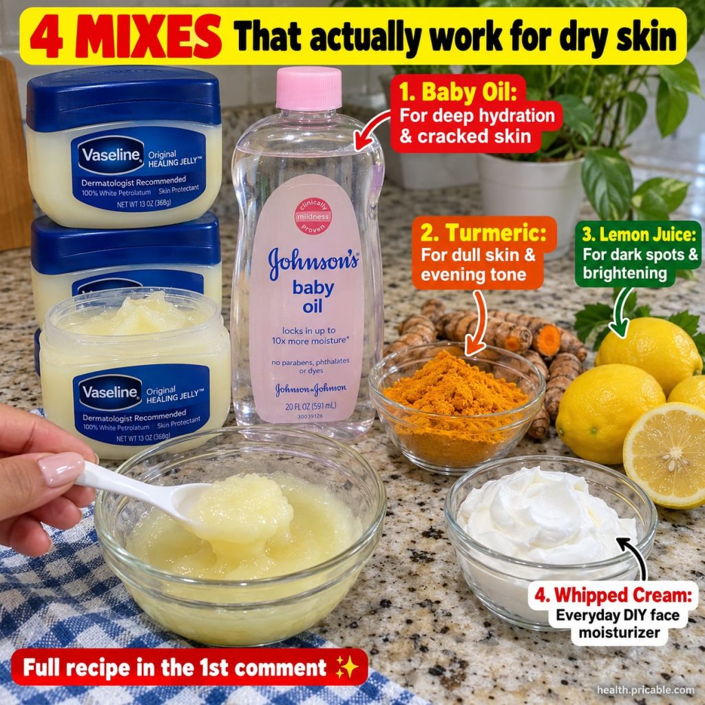 A trio of small glass jars each containing a different Vaseline mix one with aloe vera one with vitamin E oil and one wi