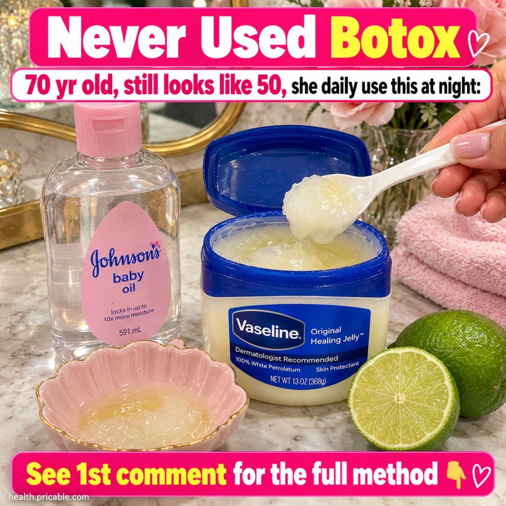 A jar of Vaseline and two freshly cut limes on a rustic wooden surface highlighting the key ingredients for the beauty r
