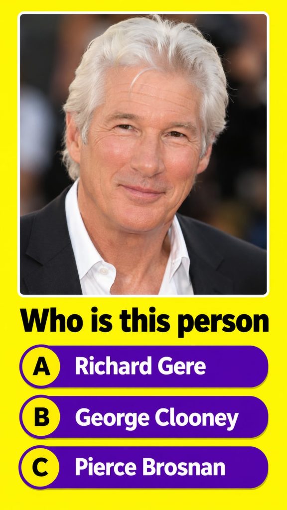 A distinguished portrait of Richard Gere showcasing his iconic charm and classic Hollywood appeal He is looking directly