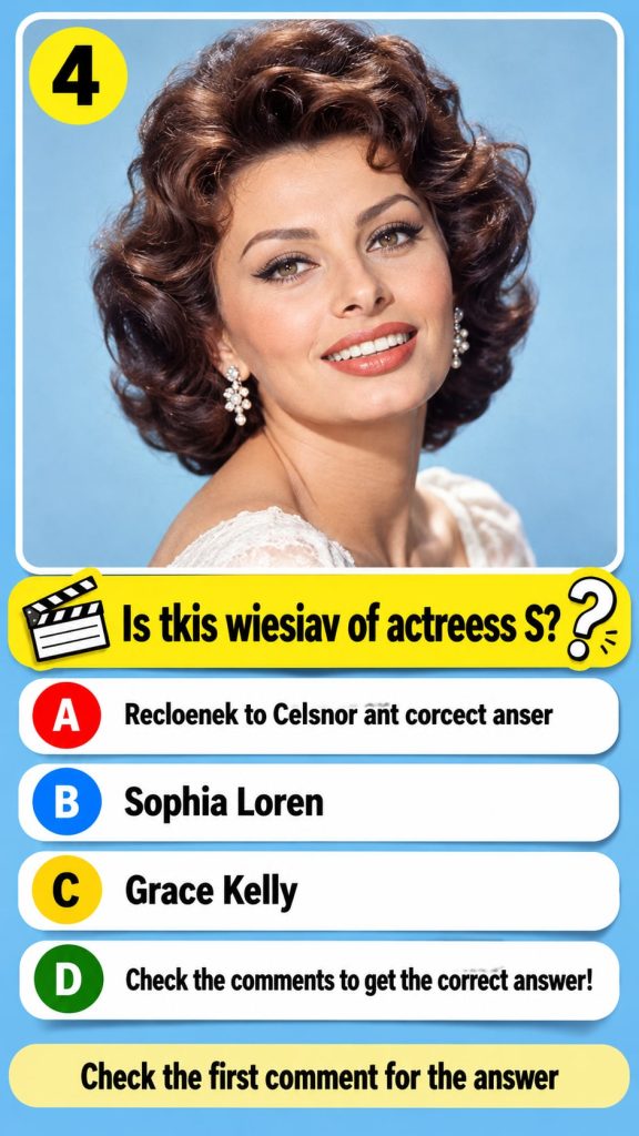 A captivating portrait of a legendary classic Hollywood actor designed as a quiz card with elegant gold accents on a dee
