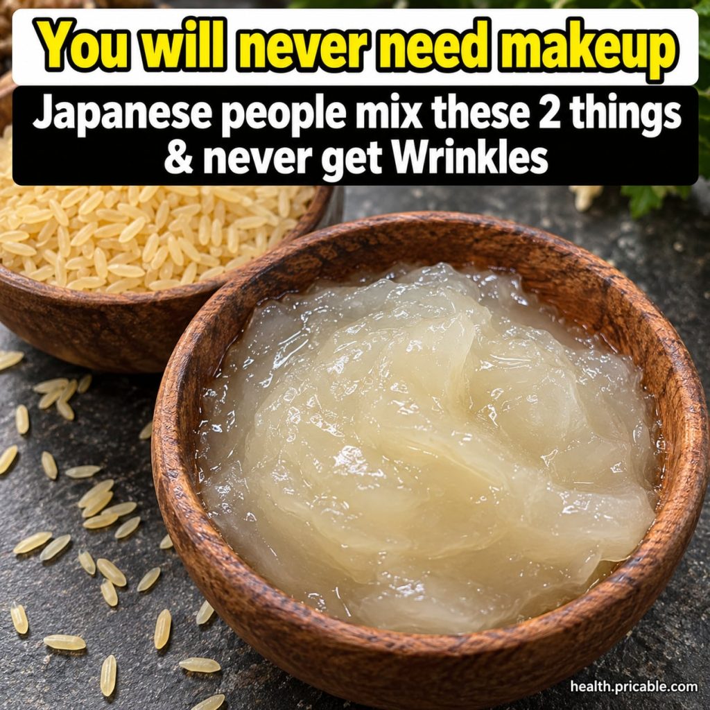 Two ingredients uncooked white rice and green tea bags laid out on a clean light surface ready to be prepared for a beau