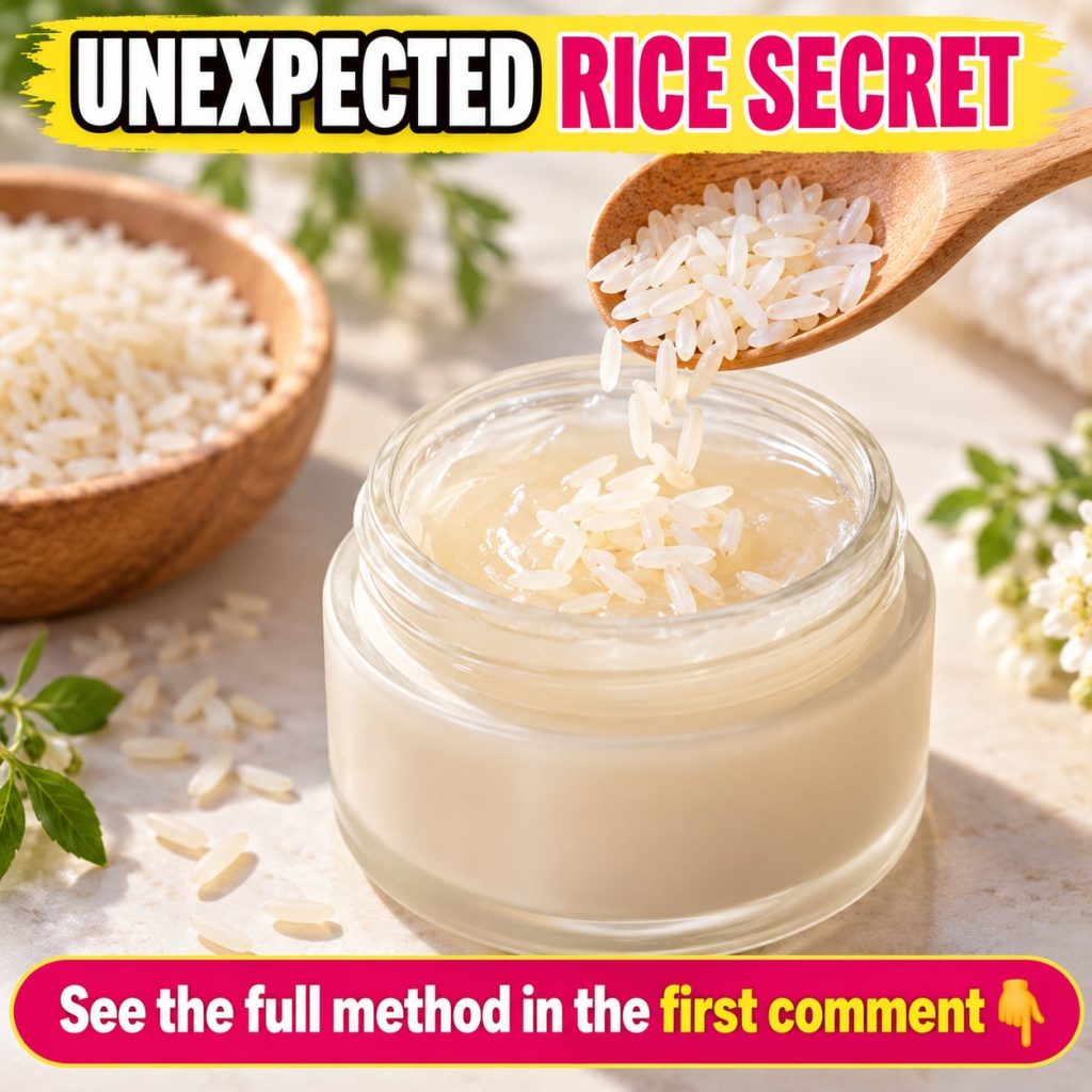 A close-up shot of a bowl of white rice with a separate small bowl of rice water beside it on a natural wooden surface S