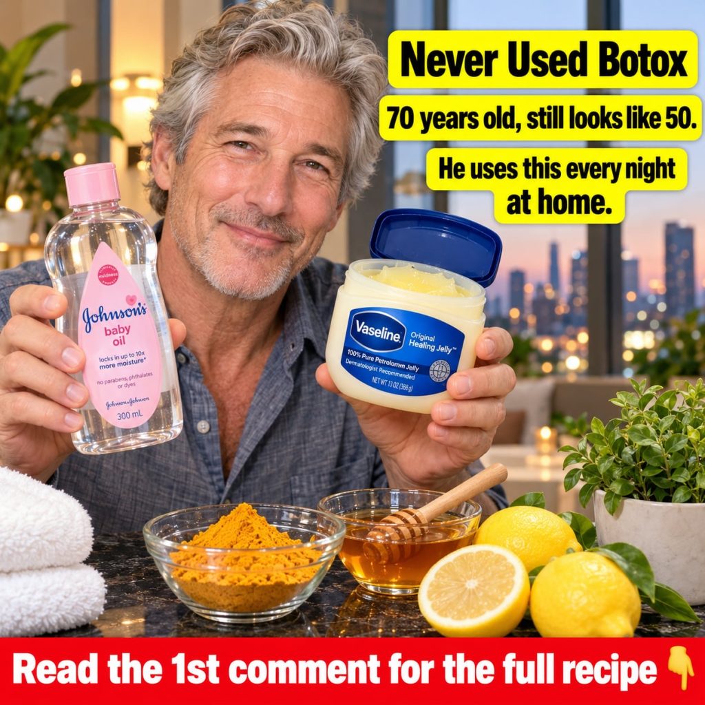 A 70-year-old man with surprisingly youthful and smooth skin smiling gently possibly in a home setting to illustrate the