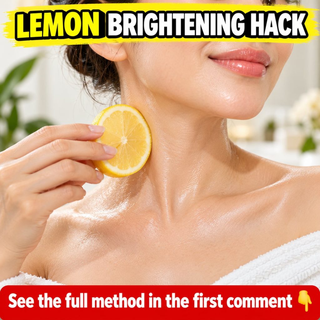 A fresh lemon cut in half next to a small bowl with a DIY face mask and a few drops of lemon juice representing a natura