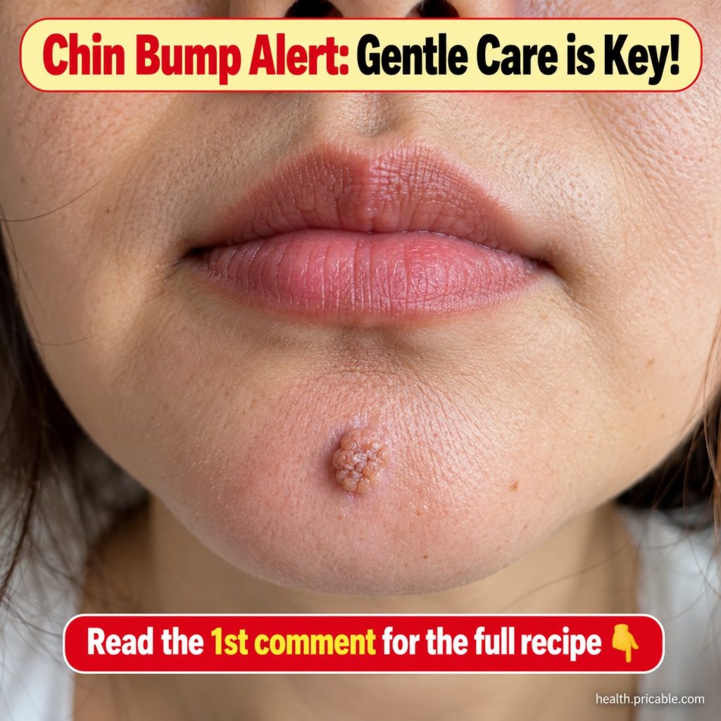 A woman gently cleansing her chin area with a mild facial cleanser emphasizing soft circular motions