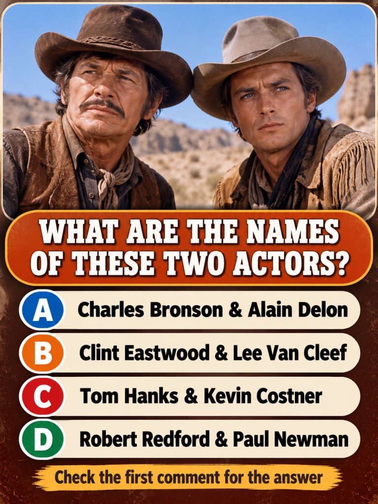Paul Newman and Robert Redford standing side by side in a classic Western setting looking iconic