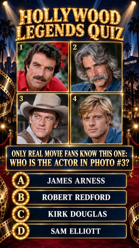 A black and white grid collage of four classic Hollywood actors predominantly male with one specific actor highlighted o
