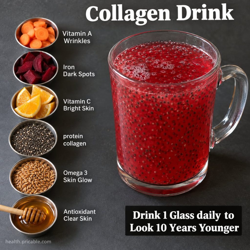 A vibrant refreshing berry and spinach smoothie in a glass with a few fresh berries and spinach leaves scattered around 