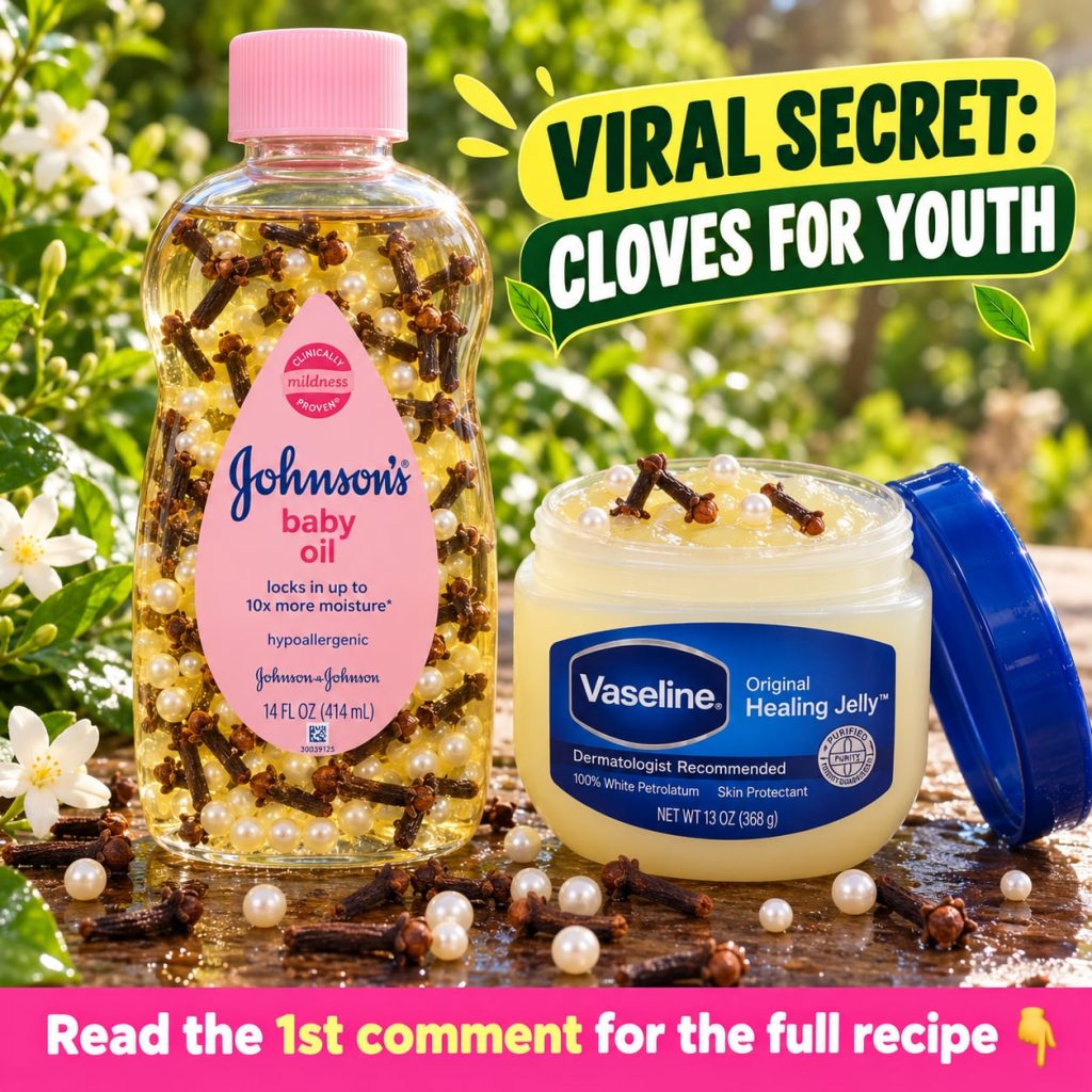 A close-up shot of a small bowl containing a creamy mixture of cloves Vaseline and baby oil with a few whole cloves scat
