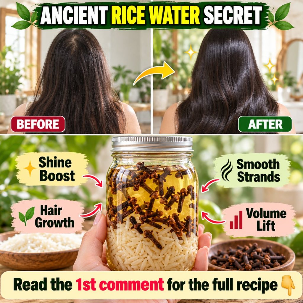 A bowl of white rice a small bottle of clove essential oil and a few whole cloves suggesting ingredients for a natural h