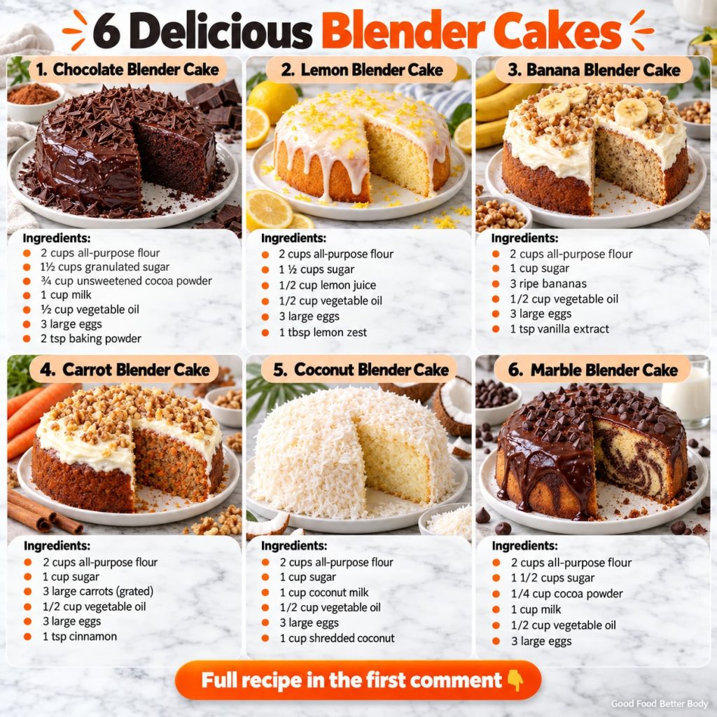 A slice of rich chocolate blender cake on a white plate topped with a dusting of cocoa powder The cake is moist and dark