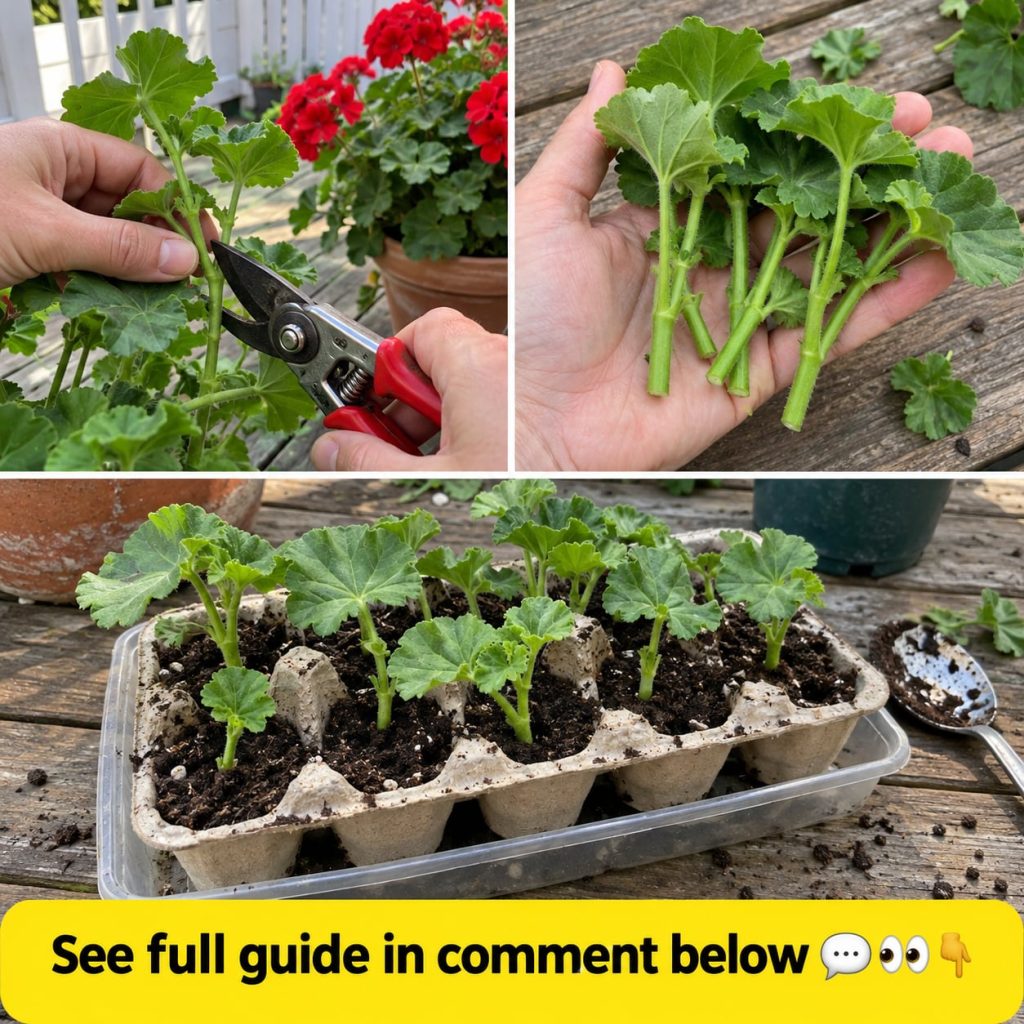 Discover a surprising easy trick using an egg carton to save your beautiful geraniums from the first frost Most gardener