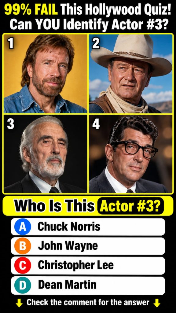 A cinematic elegant portrait of a classic Hollywood actor designed for a quiz card for Actor 3