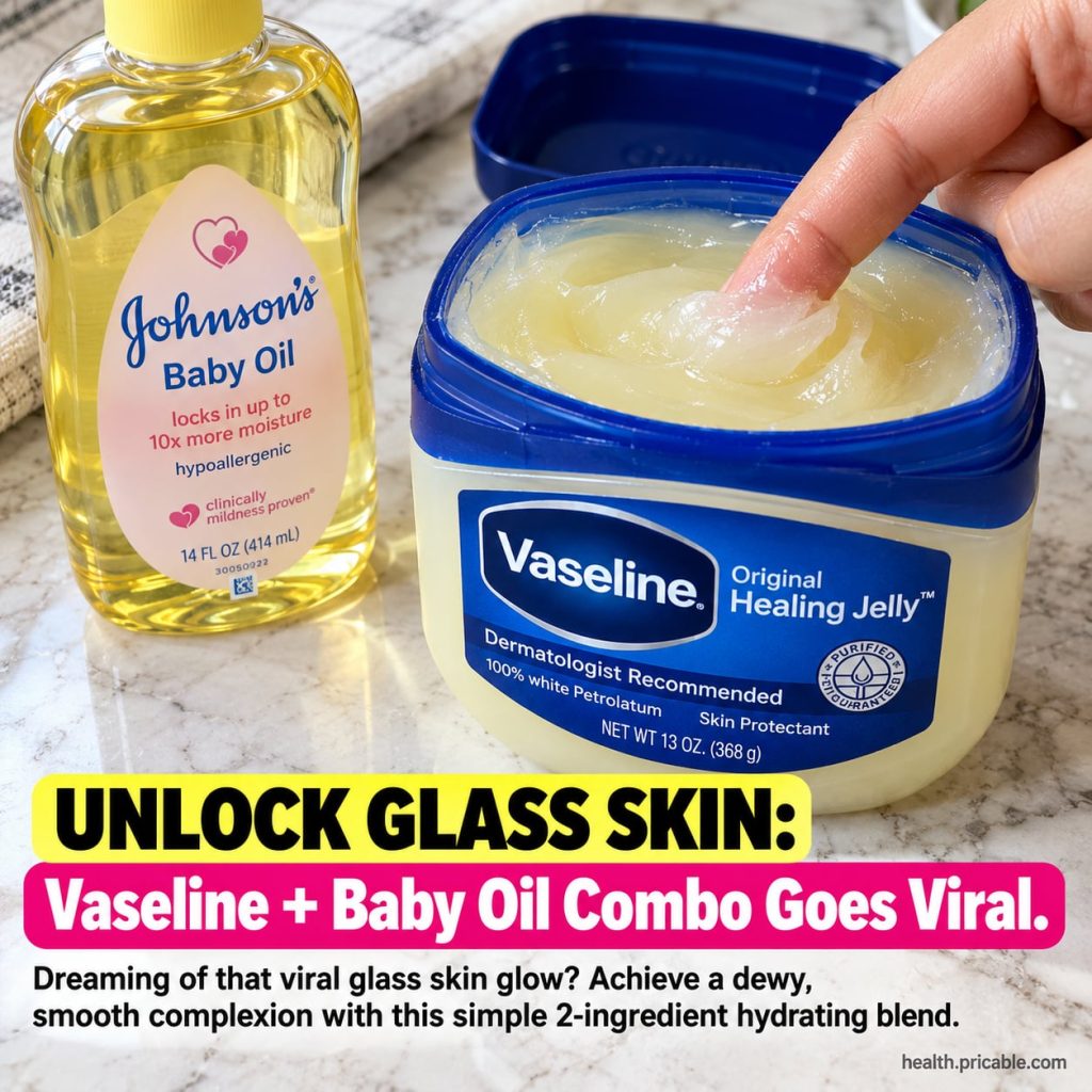 A woman with radiant dewy glass skin gently touching her face illustrating the smooth and hydrated complexion that resul