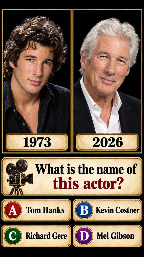 A split image showing Harrison Ford in his early career possibly from American Graffiti circa 1973 on one side and a mor