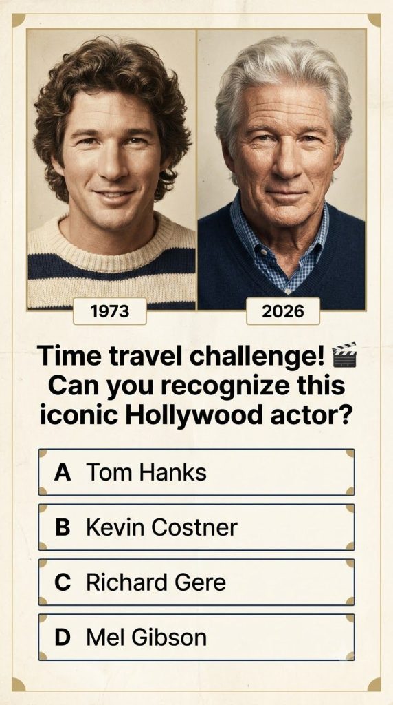A side-by-side comparison of Harrison Ford in 1973 and a speculative image of him in 2026 highlighting his recognizable
