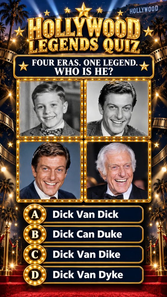 A collage of four portraits of the same iconic male actor at different stages of his life one as a young man one in his 