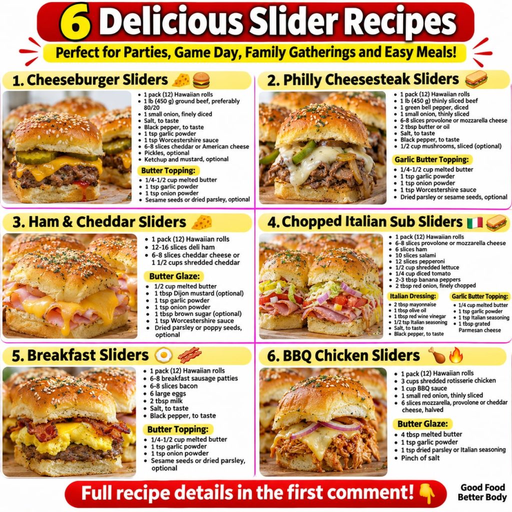 Mini cheeseburger sliders with melted cheese sesame seeds on top of Hawaiian rolls arranged on a serving platter