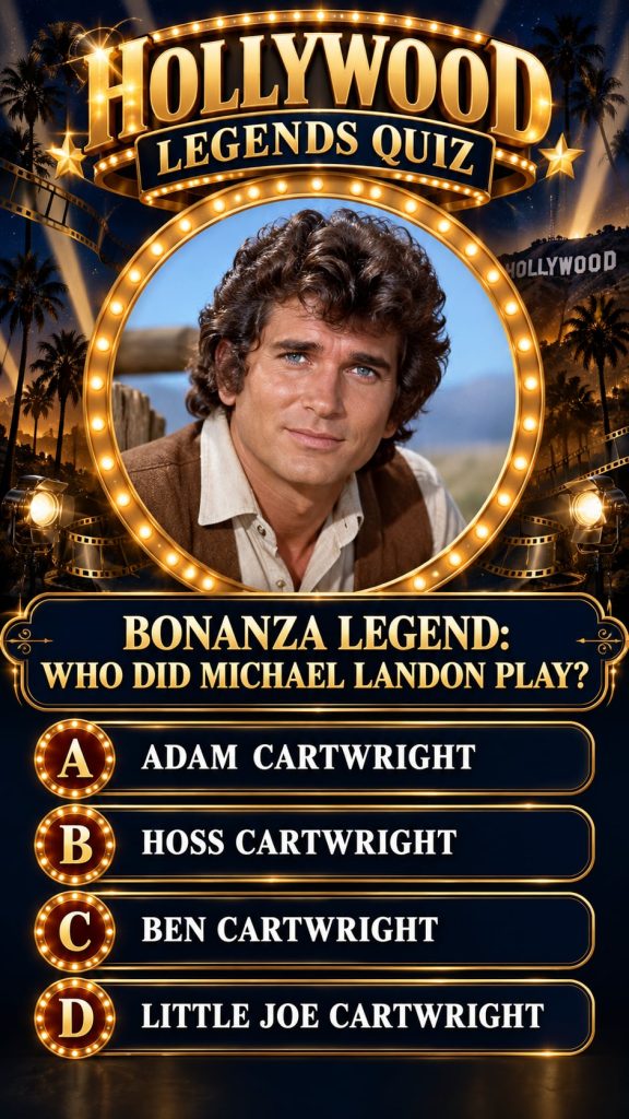 Michael Landon as Little Joe Cartwright on Bonanza in his iconic cowboy outfit riding a horse on the Ponderosa Ranch