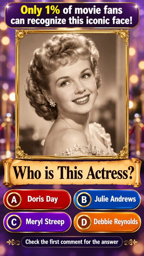 A captivating black and white close-up portrait of a legendary classic Hollywood actress challenging viewers to guess he