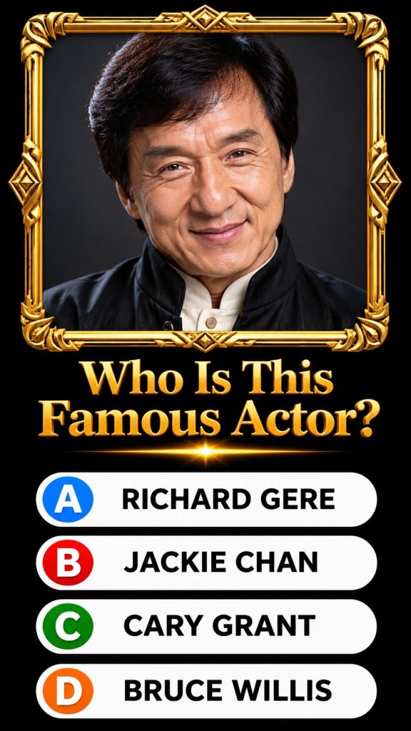 A vertical 9 16 cinematic portrait of a famous charismatic male action star resembling the style of a Facebook Reel The 