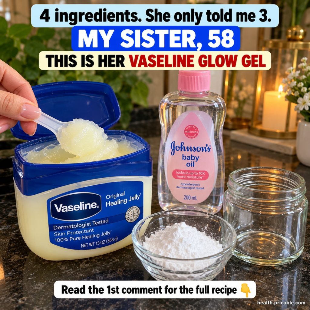 A woman s hand gently applying a translucent slightly glossy gel resembling a Vaseline-based beauty product to her cheek