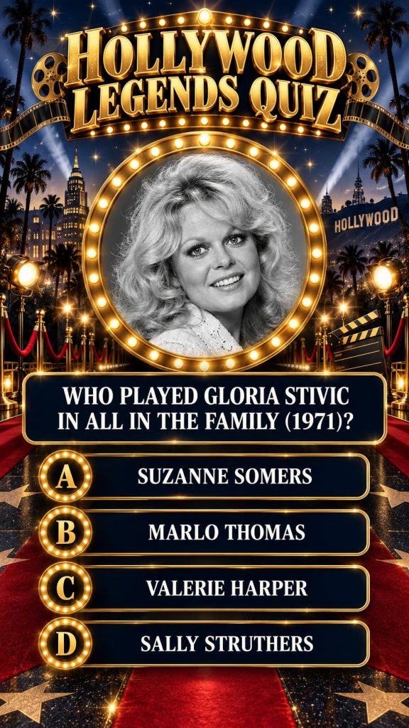A vintage photograph of Sally Struthers portraying Gloria Stivic from All in the Family perhaps in a heated discussion w