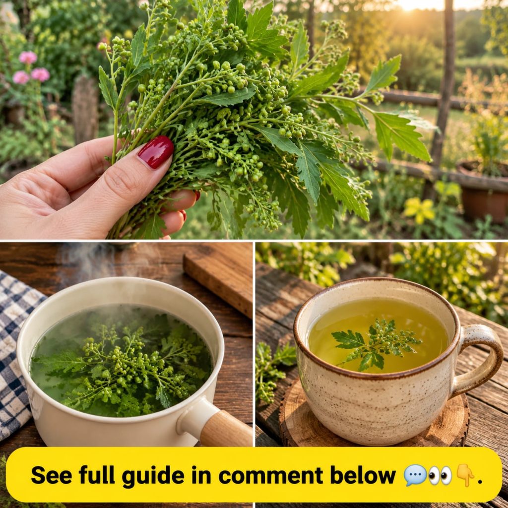 A close-up of fresh lemon balm leaves on a plant with soft natural lighting