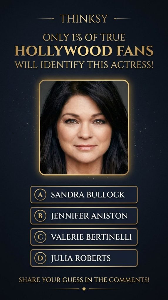 A quiz image asking Who is This Actress with four options and an image of Valerie Bertinelli