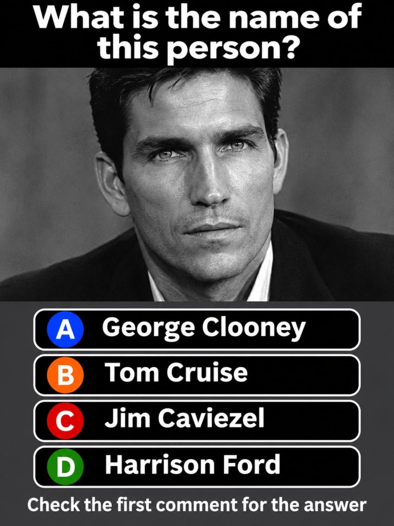 A composite image showing actor Jim Caviezel at different ages from his younger days in 1989 to a digitally projected ol