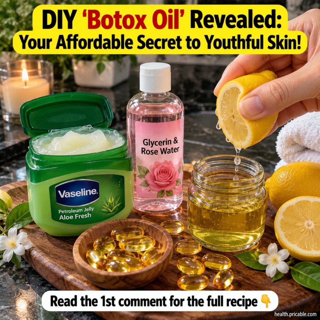 A small glass dropper bottle filled with a golden-hued facial oil placed on a natural wood surface with a few green leav
