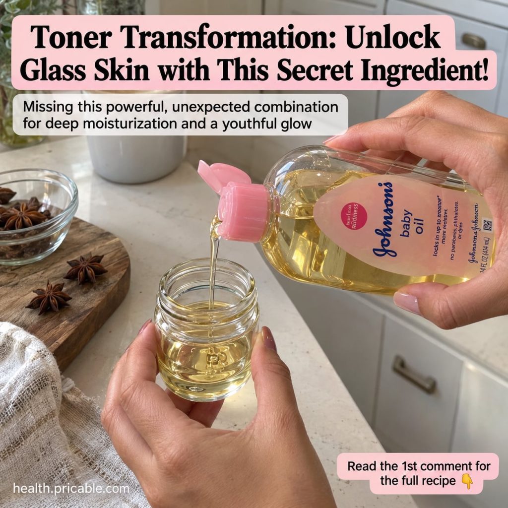 Ingredients for a DIY rice water toner a bowl of rice a bottle of rose water a small bottle of glycerin and an empty spr