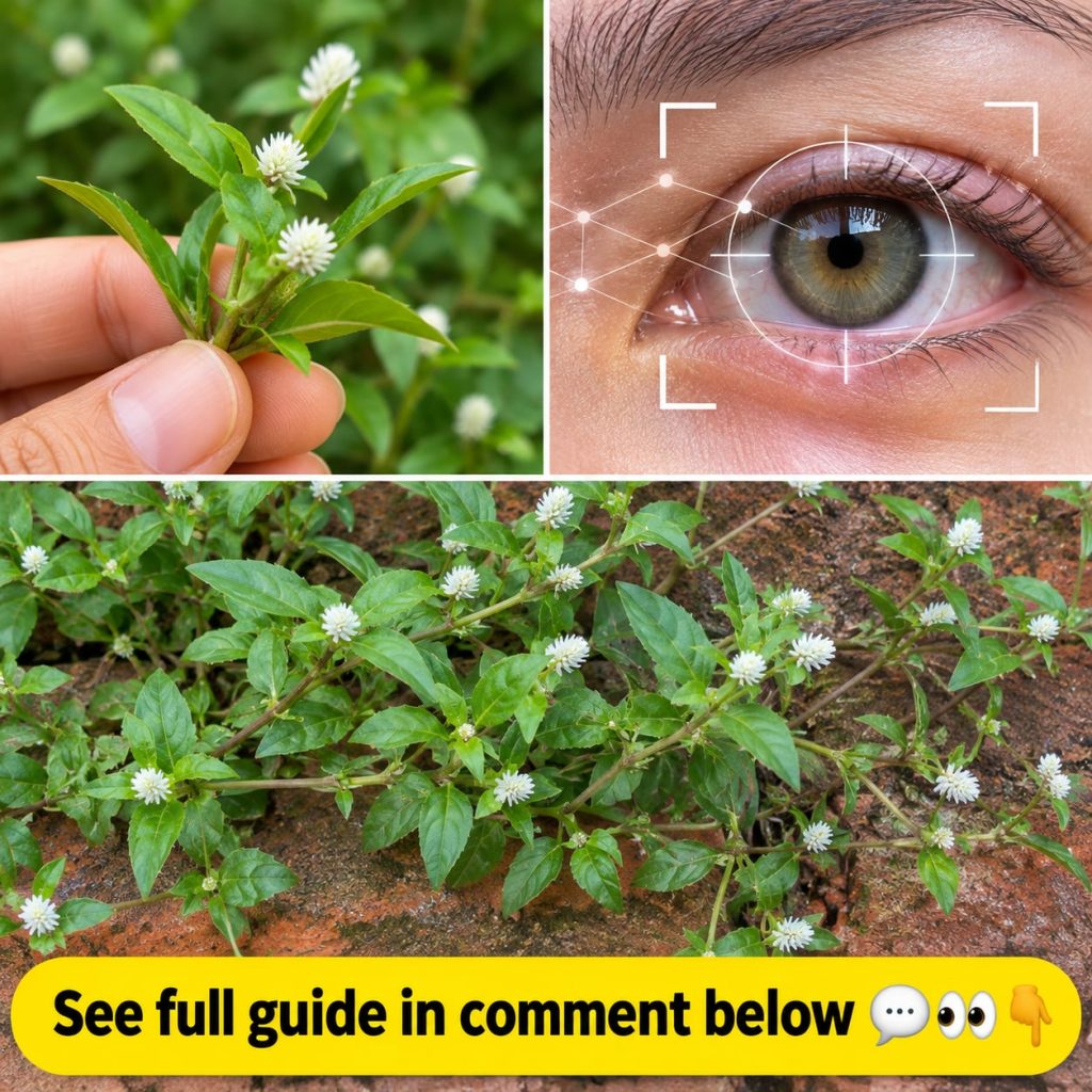 A close-up of the Eyebright plant Euphrasia officinalis with its distinctive small white flowers and green leaves